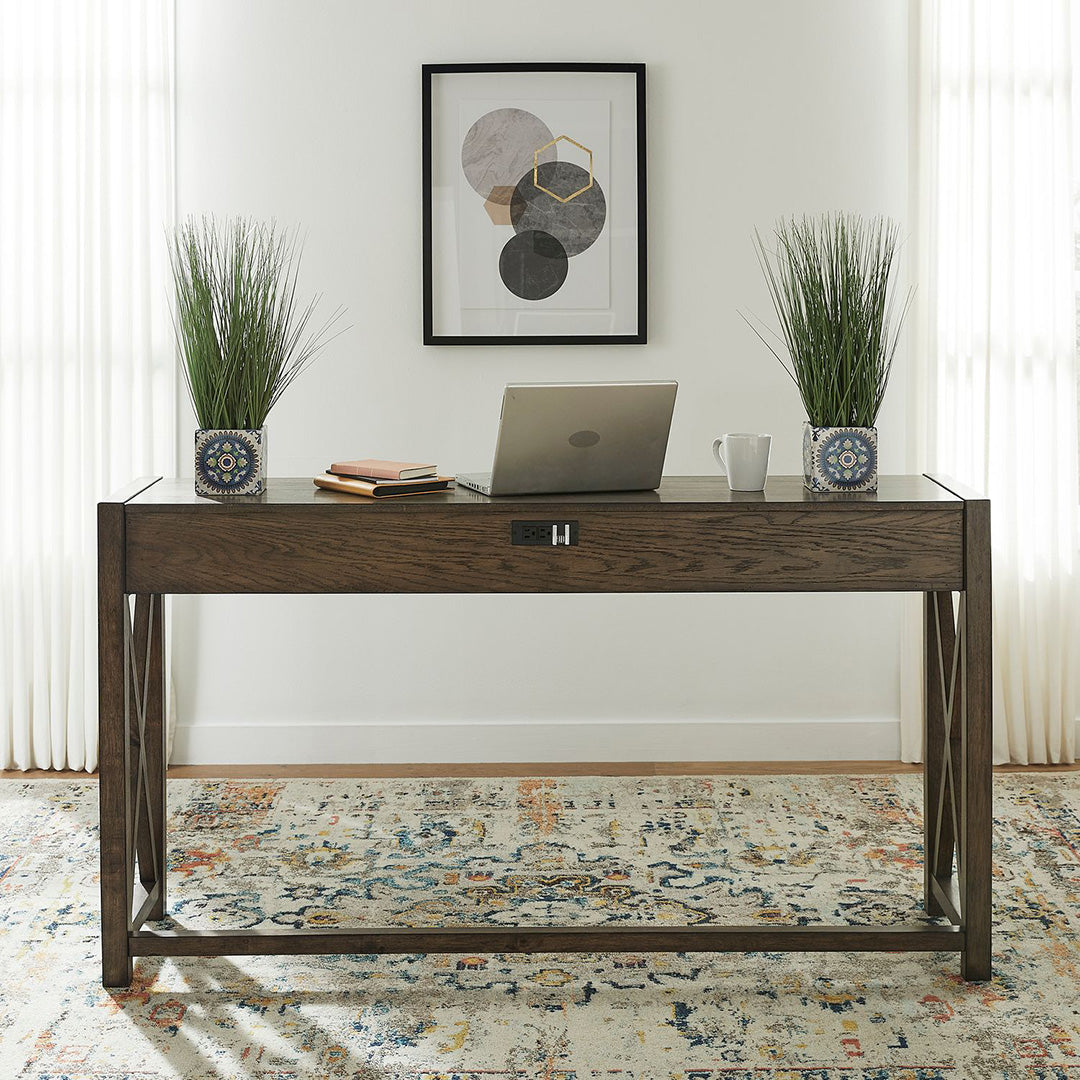Stylish Lennox Console Table - Modern Entryway Sofa Table for Hallway, Living Room & Foyer - Wooden Narrow Entry Table with Storage Shelf