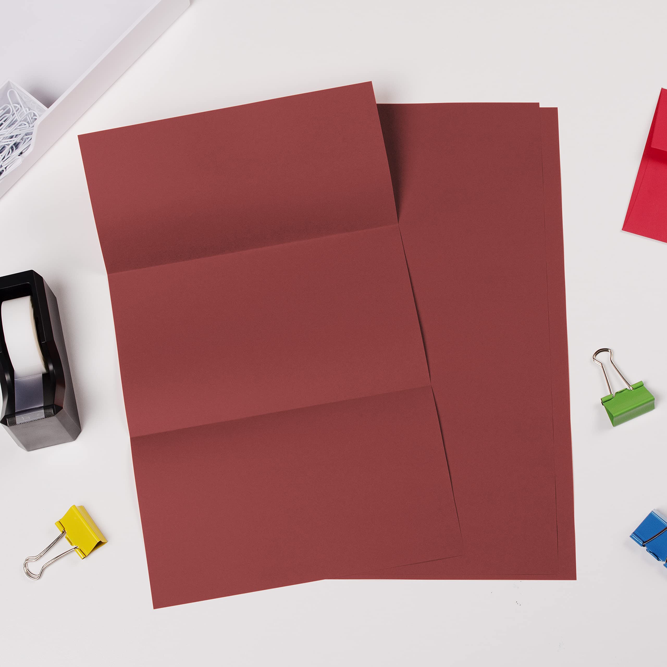JAM PAPER Legal Matte 80lb Cardstock - 8.5 x 14 Coverstock - 216 GSM Premium Paper - Dark Red - 250 Sheets per Pack - Perfect for Business Cards, Invitations, Brochures & Craft Projects