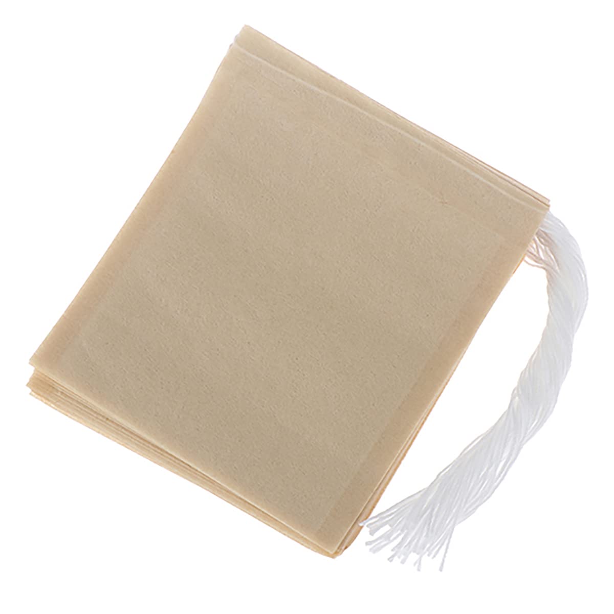LKXHarleya 100pcs Drawstring Tea Filter Bags - Empty Sealable Tea Bags with String for Loose Leaf Tea & Herbal Infusions (Brown, 5x6cm) - Perfect for Home Brewing, Iced Tea & DIY Tea Blends