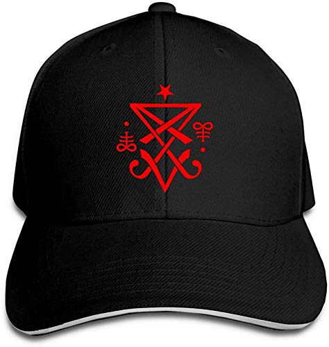MJSTAR Occult Sigil of Lucifer Satanic Unisex Trucker Hat - Black Gothic Baseball Cap for Men & Women | Perfect for Halloween, Gothic Fashion, and Alternative Style Outfits