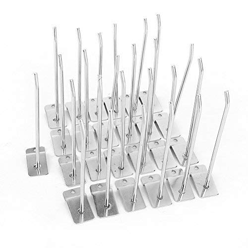 25Pcs Heavy Duty Slatwall Hooks & Display Hanger Plates - Retail Shop & Garage Organization Hooks for Pin Panels, Prong Hangers - Perfect for Organizing Tools, Gadgets & Household Items in Stores, Garages & Retail Displays