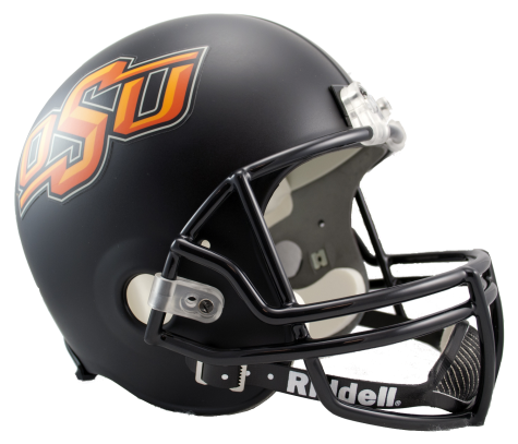 Oklahoma State Cowboys Matte Black Riddell VSR4 Replica Football Helmet – Authentic College Sports Gear for Fans, Collectors & Game Day