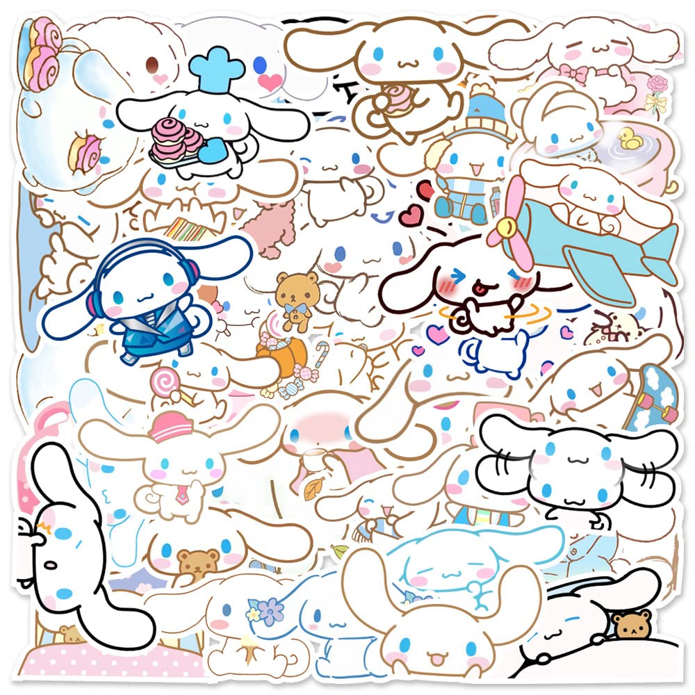 50pcs Cinnamoroll Cute Waterproof Vinyl Stickers - Decorate Water Bottles, Laptops, Skateboards - Perfect Gift for Kids & Teens - DIY Crafts, School Supplies, Party Favors