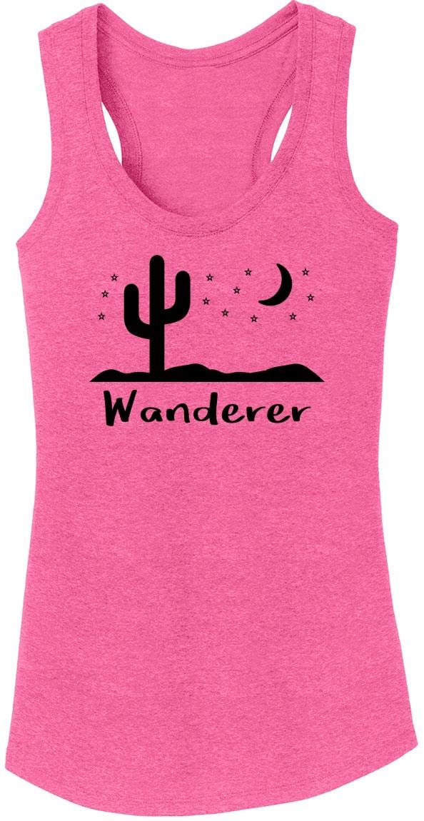 Funny Wanderer Graphic Tee for Women - Soft Tri-Blend Tank Top - Casual Summer Outfit, Beach Wear & Festival Fashion