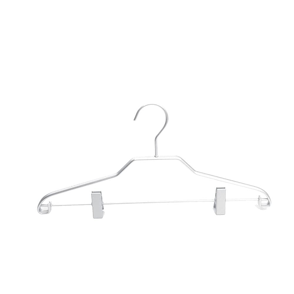 Premium Aluminum Alloy Clothes Hangers with Clips - Space Saving Drying Rack for Wet & Dry Clothes - Seamless Storage Belt for Pants & Trousers (Silver) - Perfect for Closet Organization & Laundry Room Storage