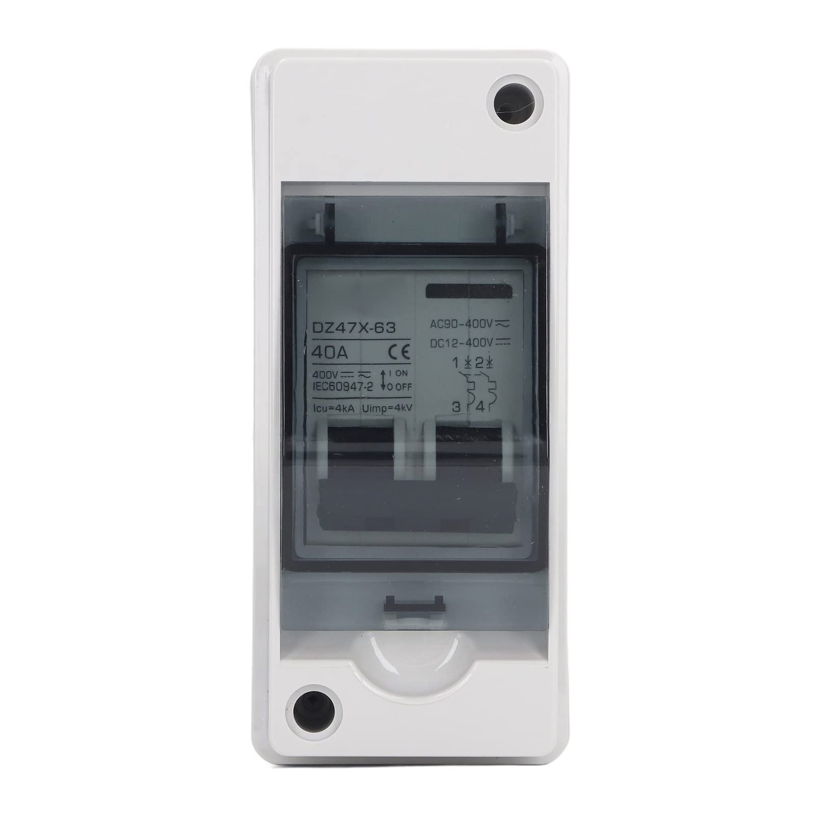 PV DC Solar Disconnect Switch 2P 40A - Waterproof Miniature Circuit Breaker & Solar Isolator for Off-Grid Systems, Solar Panels, and RV Power Supply