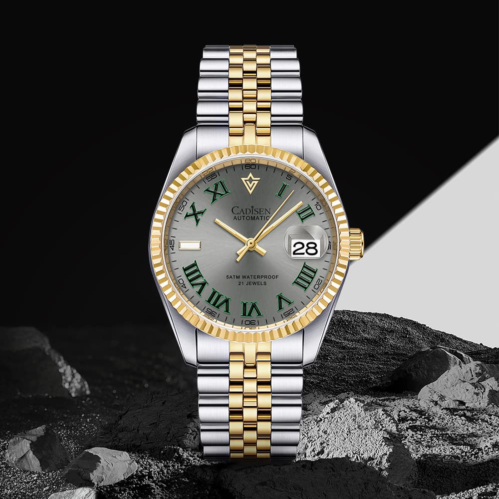 Premium CADISEN Automatic Men's Watch with MIYOTA 8215 Movement | Waterproof Business Chronograph | Perfect for Office Wear, Formal Events & Everyday Luxury