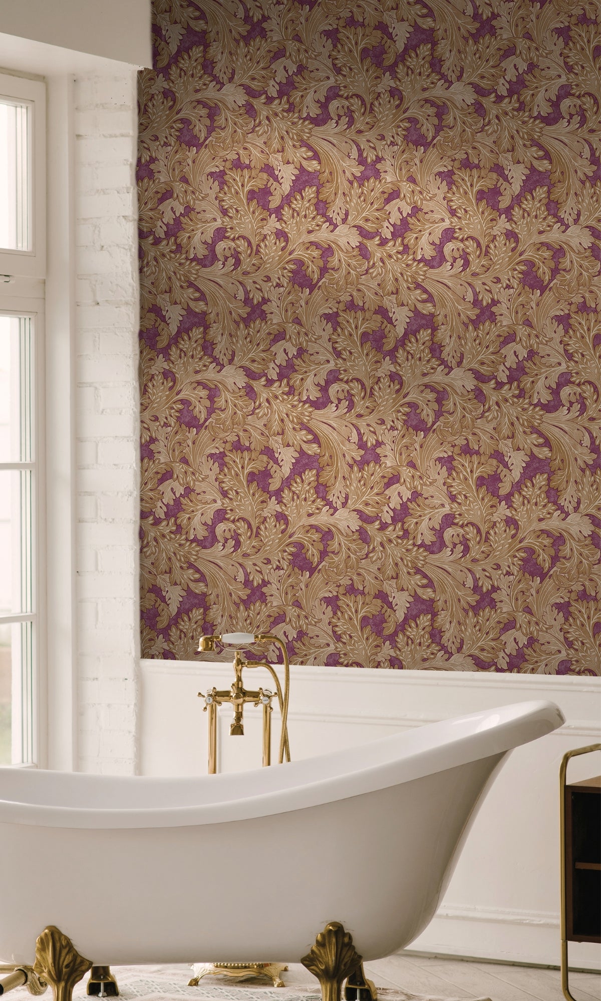 Berry Curling Leaves Tropical Wallpaper R9007 - Vibrant Botanical Peel & Stick Wallpaper for Home Decor, Bedroom, Living Room, Office