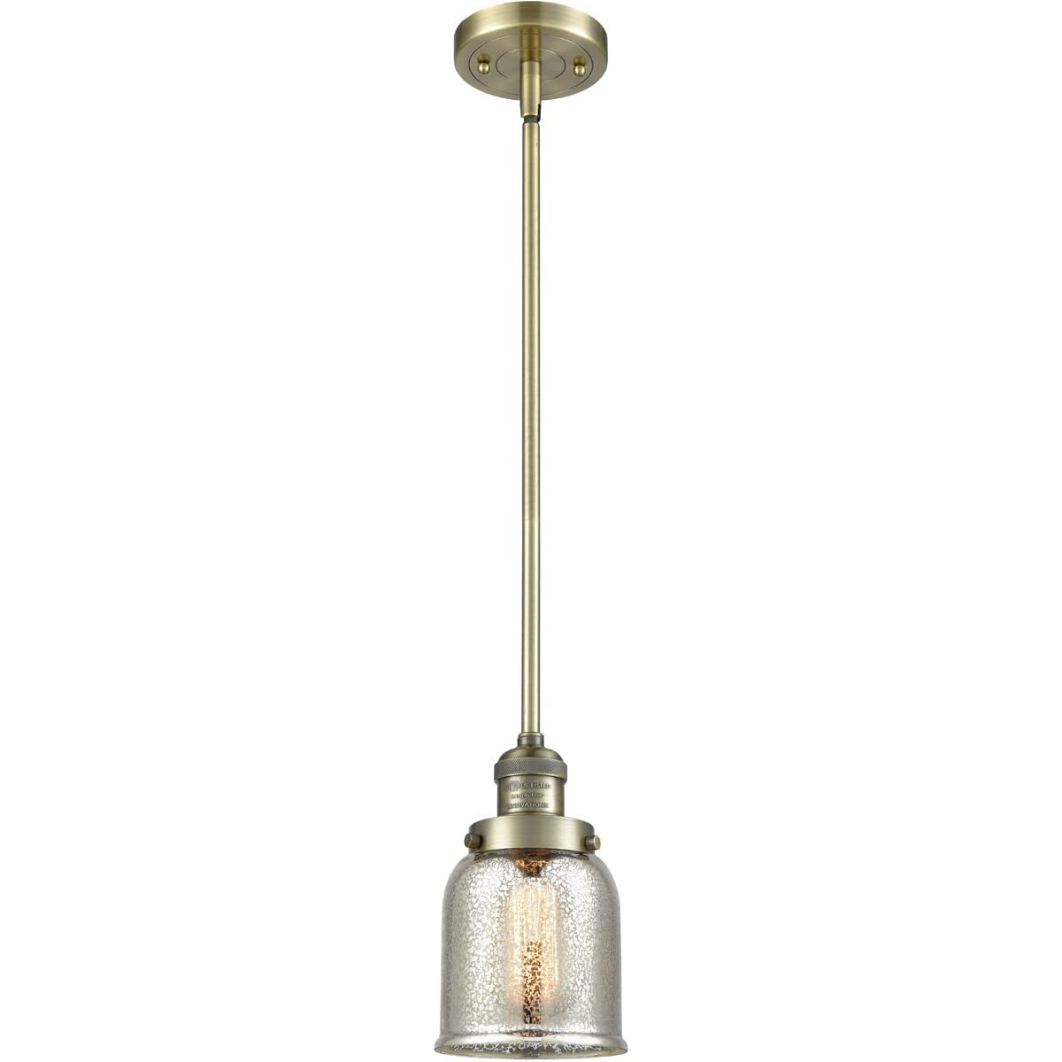 Innovations INNO201S-AB-G58-LED Mini Pendant Light - Antique Brass Finish, Dimmable LED Lighting for Kitchen Island, Dining Room & Bar Counter Decor