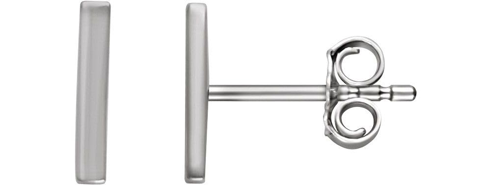 Platinum Vertical Bar Earrings for Women - Minimalist Dainty Drop Earrings - Elegant Everyday Jewelry for Work, Party & Special Occasions