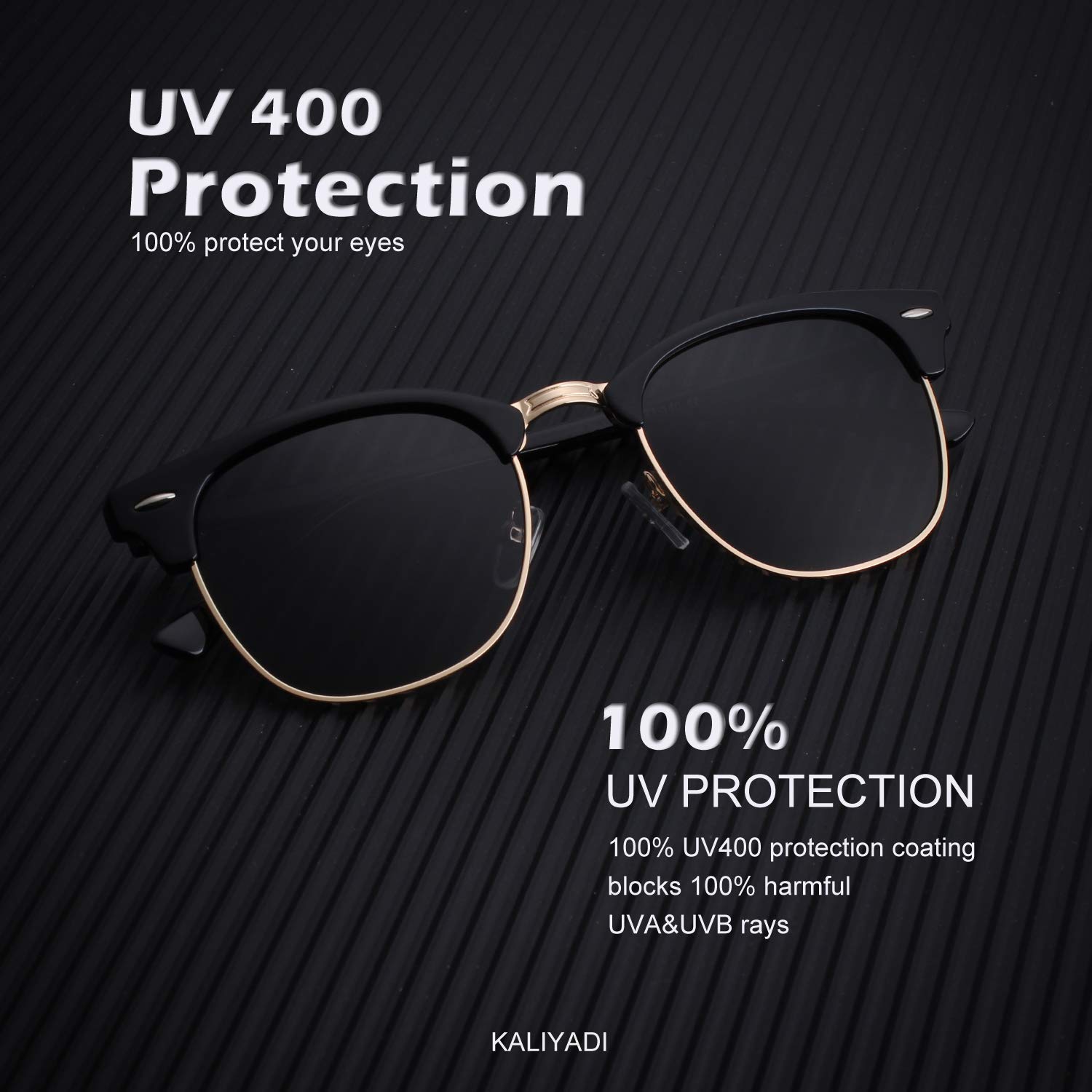 Polarized Sunglasses for Men & Women - UV Protection Unisex Sun Glasses for Driving, Outdoor Sports & Beach - KALIYADI
