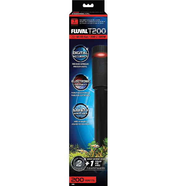 Fluval T Series Aquarium Heater - Submersible Fish Tank Heater for Freshwater & Saltwater Aquariums - Perfect for Tropical Fish, Betta Tanks & Marine Life