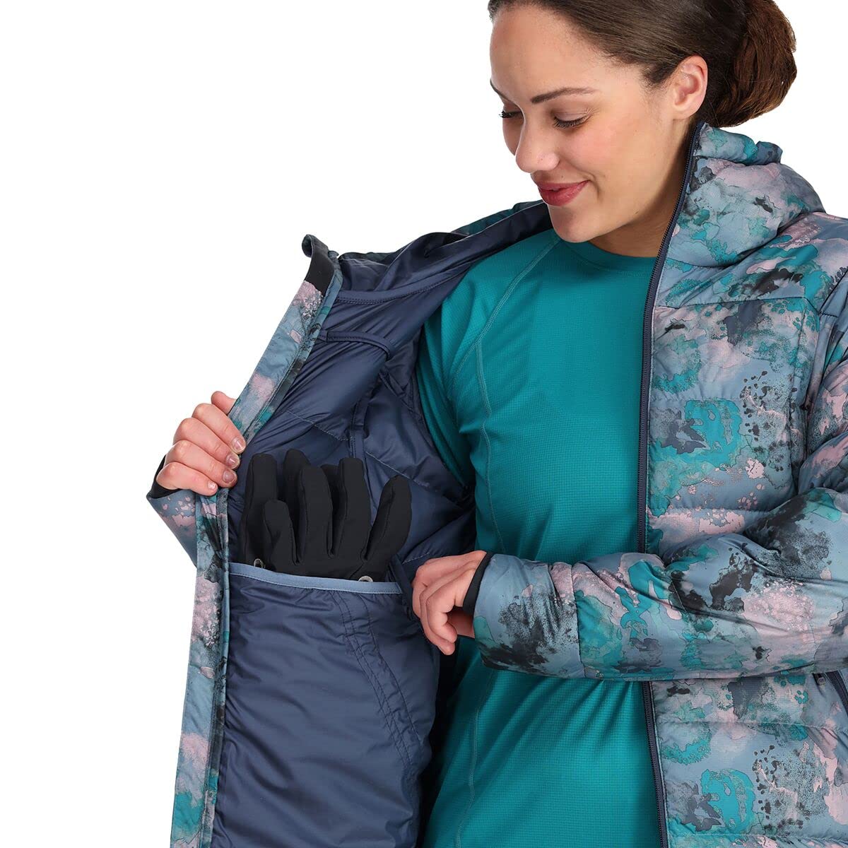 Outdoor Research Coldfront Down Hoodie for Women - Lightweight Insulated Winter Jacket with Hood - Perfect for Hiking, Skiing & Cold Weather Activities