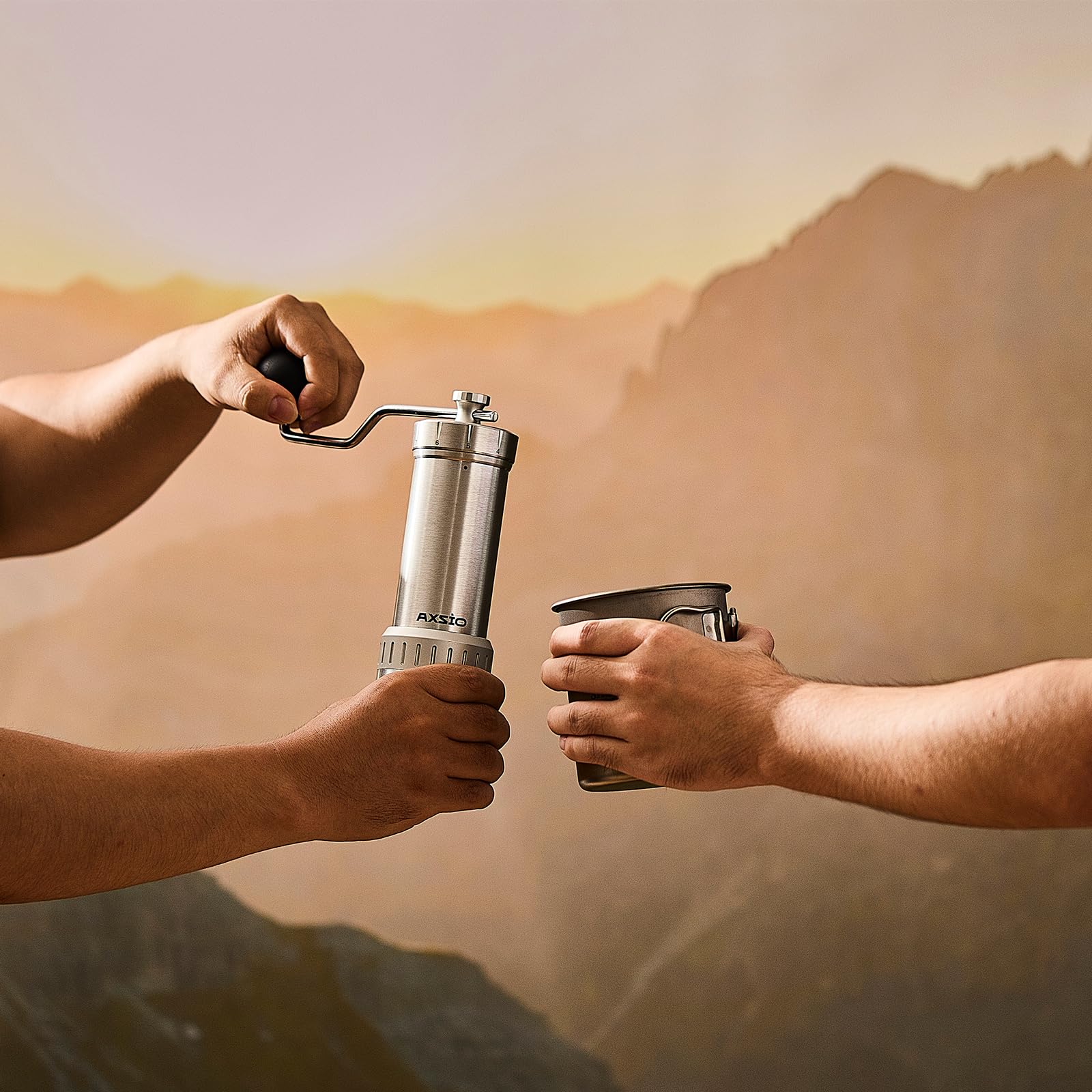 Premium Manual Coffee Grinder with CNC Stainless Steel Conical Burr - Adjustable Coarseness, 30g Capacity - Perfect for Espresso, French Press & Pour Over Brewing at Home or Travel