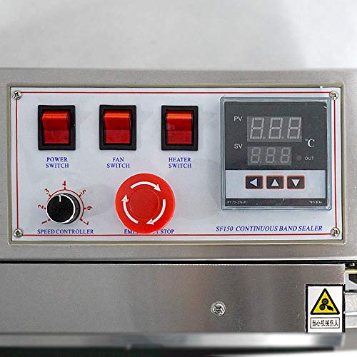 Kolice Commercial Automatic Continuous Sealing Machine - Industrial Horizontal Bag Sealer for Food Packaging, PVC Bags & Films - Ideal for Popsicle, Snack & Frozen Food Packing