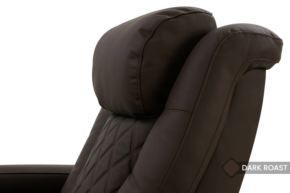 Valencia 2025 New Tuscany Ultimate Luxury Leather Home Theater Seating Row of 2, Dark Roast Brown - Premium Recliner Sofa for Movie Nights & Entertainment Rooms