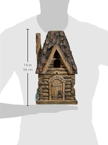 Woodland Fairy Garden Gnome Statue with Birdhouse - Handcrafted Outdoor Decor for Gardens, Lawns & Patios - Perfect for Fairy Gardens, Backyards & Home Landscaping
