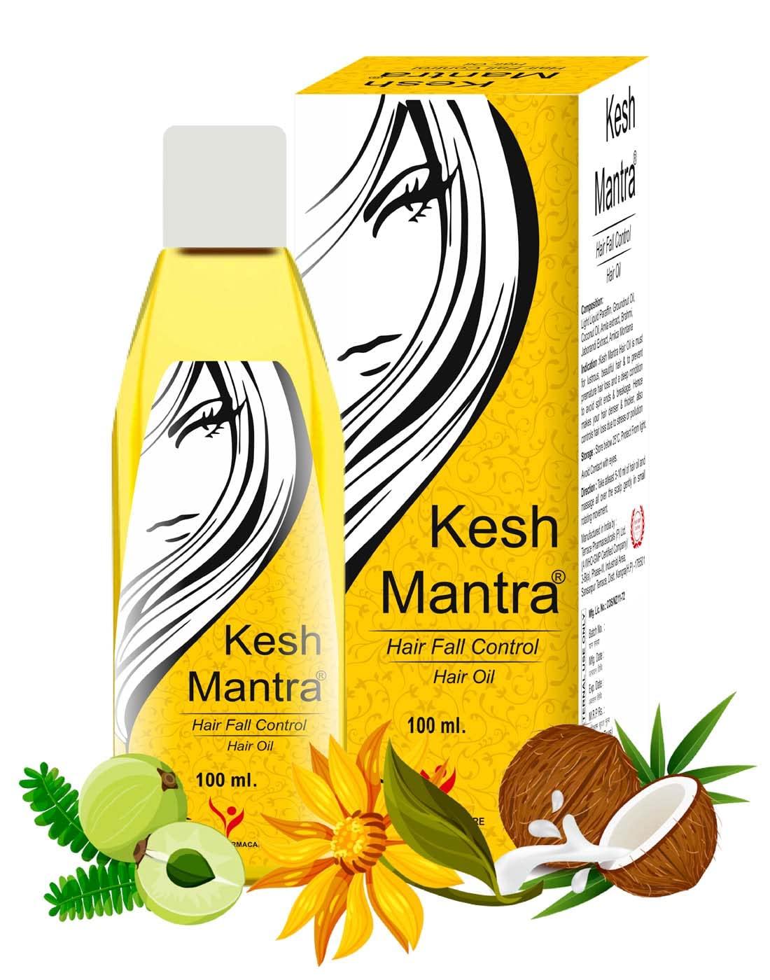 Kesh Mantra Anti Hair Fall Oil 100ml (Pack of 2) - Natural Ayurvedic Hair Growth Treatment for Thinning Hair & Scalp Care - Perfect for Daily Hair Massage & Strengthening Routine