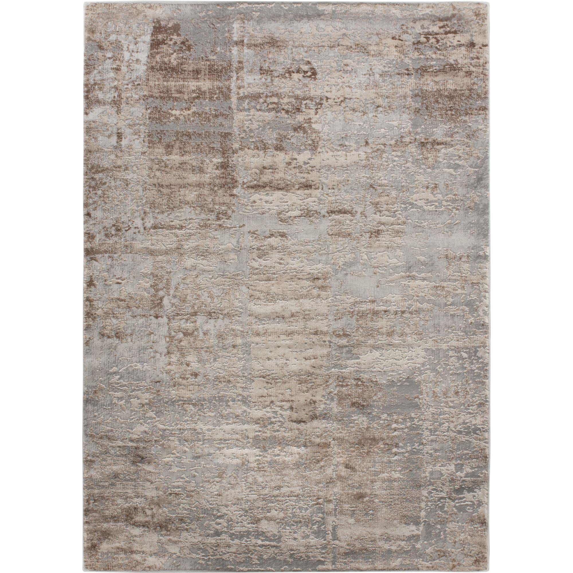 8' X 10' Modern Gray and Brown Rectangular Area Rug - Soft Living Room Carpet for Home Decor, Bedroom Floor Mat, Office Space Accent