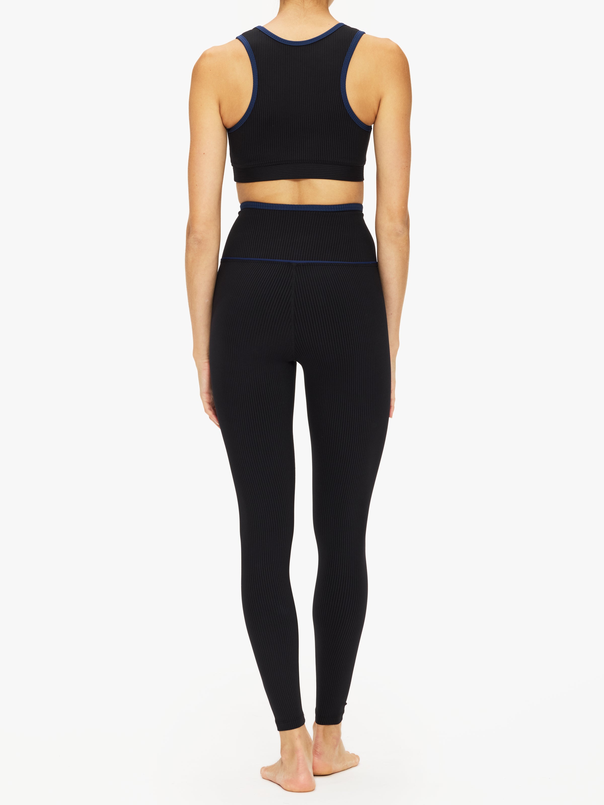 Year Of Ours Ribbed Two-Tone High Waist Leggings - Veronica Yoga Pants for Women, Workout & Lounge Wear