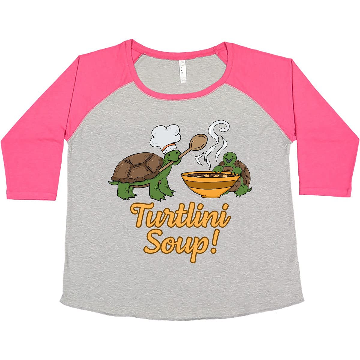 Inktastic Women's Plus Size T-Shirt - Cute Turtle Chefs Cooking Turtlini Soup Graphic Tee | Funny Animal Lover Gift for Women | Casual Wear, Lounge Outfit, Gift for Turtle Enthusiasts