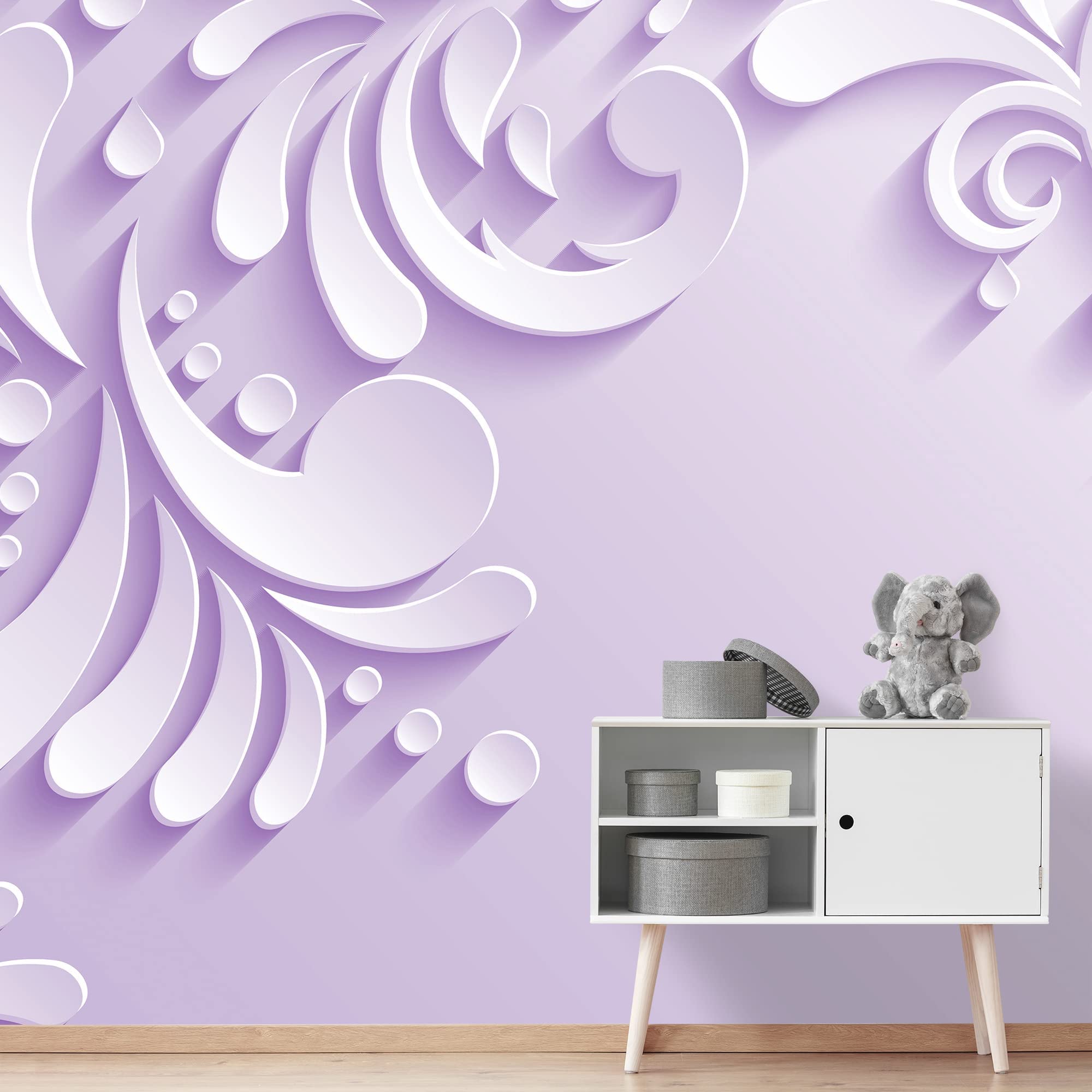 3D Floral Wall Murals for Bedroom - Removable Peel and Stick Wallpaper (100x144 inches) - Perfect for Home Decor, Nursery, Dorm Room & Office Accent Wall