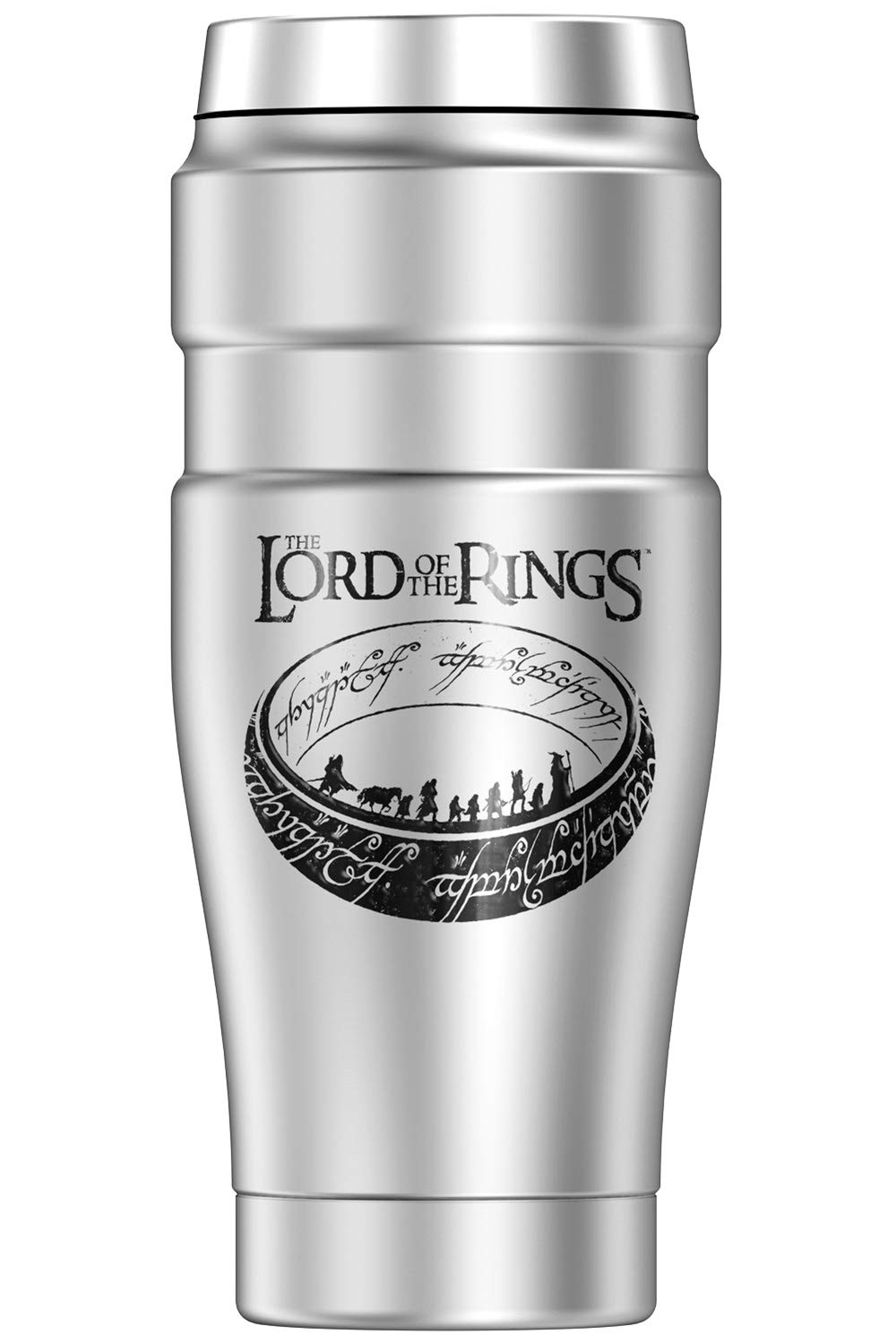 The Lord of The Rings The Journey Stainless Steel Travel Tumbler - 16oz Vacuum Insulated Double Wall Thermos Mug - Perfect for Coffee, Tea & Cold Drinks on Road Trips, Camping & Office Use