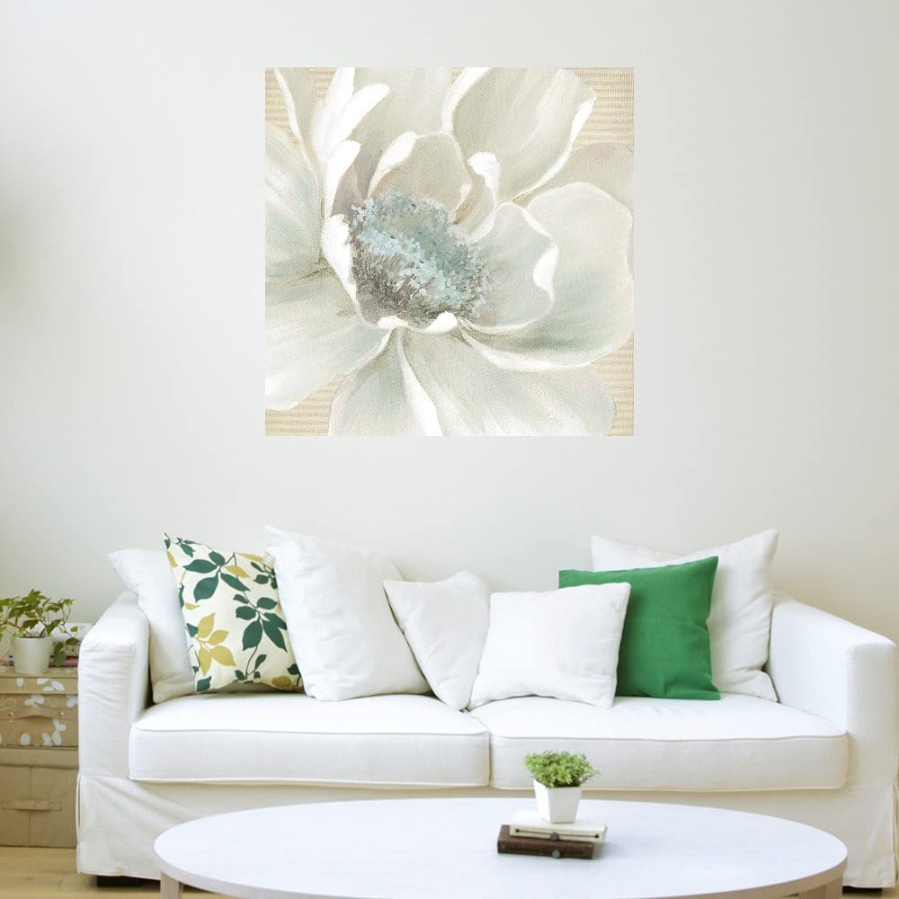 Botanical Wall Art Canvas - Winter Blooms Floral Painting by Carol Robinson - 22x22 Inch Bathroom & Bedroom Decor - Perfect for Spa, Living Room & Office Wall Decor