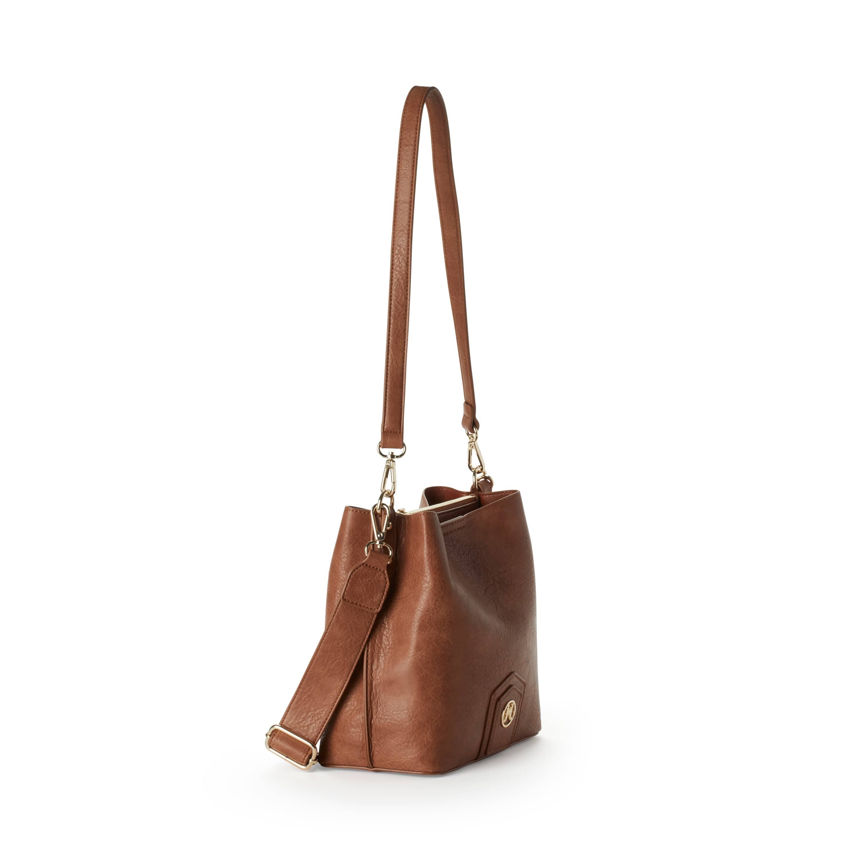 Naomi Vegan Leather Bucket Crossbody Bag for Women - Stylish & Lightweight Shoulder Purse in Multiple Colors | Perfect for Work, Travel & Everyday Use