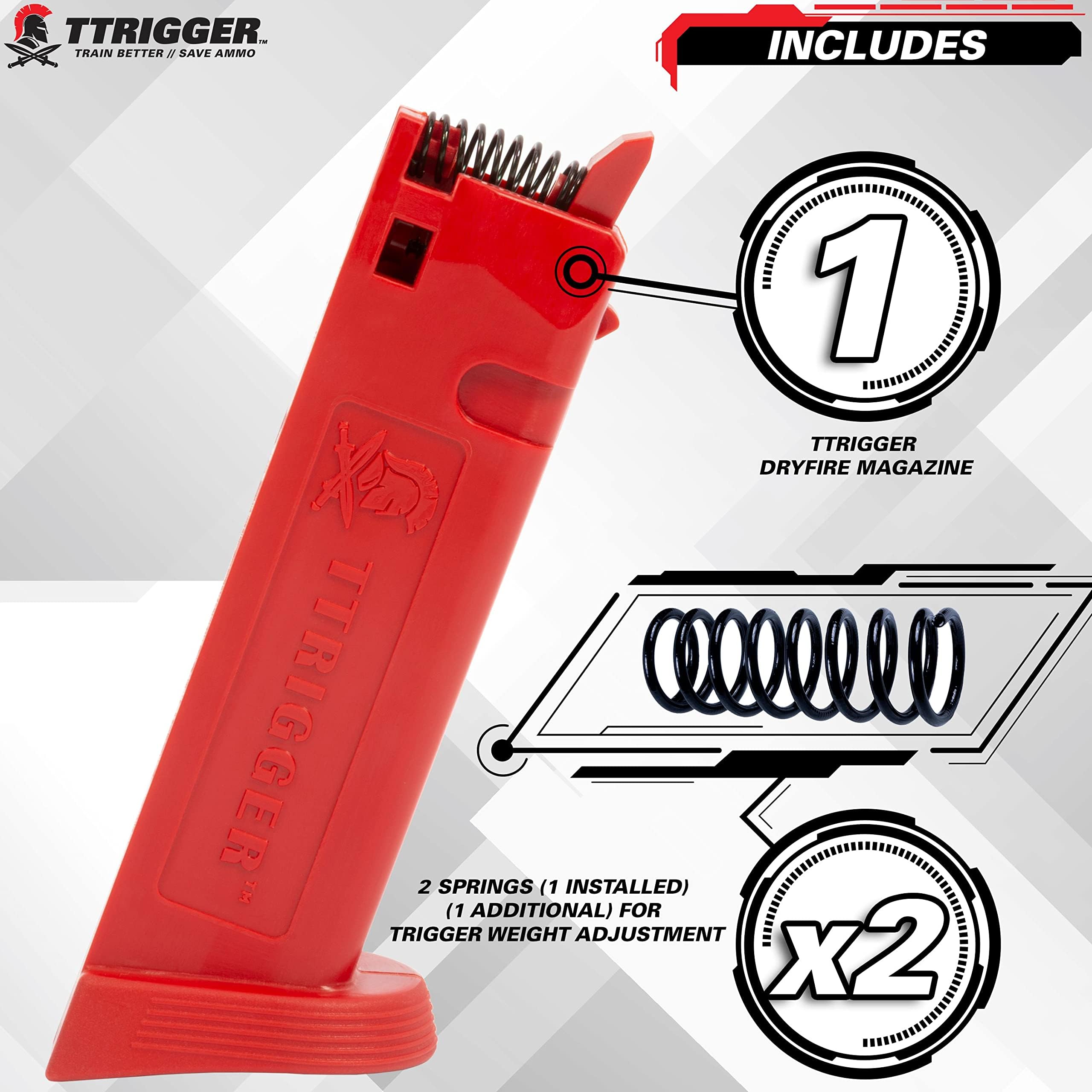 Dry Fire Training Magazine for Glock 9mm .357 .22 .40 .45 - Realistic Shooting Practice System with Audible & Tactile Feedback - Perfect for Home Dry Fire Drills & Range Training - Not for 10mm/.45 or Laser Cartridges