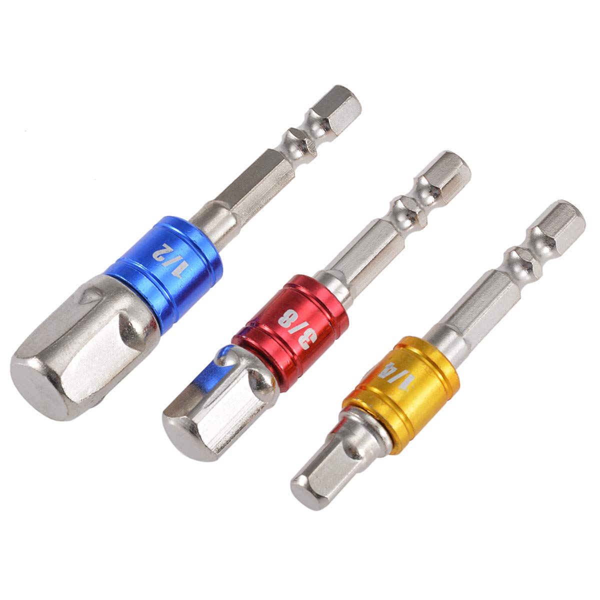 KATUR 3-Piece Power Hand Tools Socket Adapter Set - 1/4