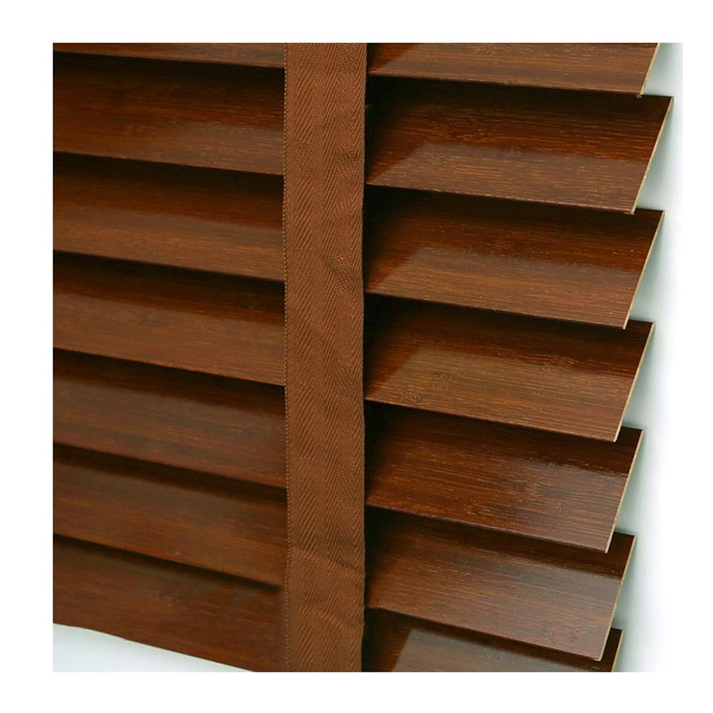 YJFENG Custom Bamboo Roman Shades - Waterproof & Anti-Corrosion Window Blinds for Privacy Protection - 40x180cm Brown/Beige - Perfect for Living Room, Bedroom & Office Windows
