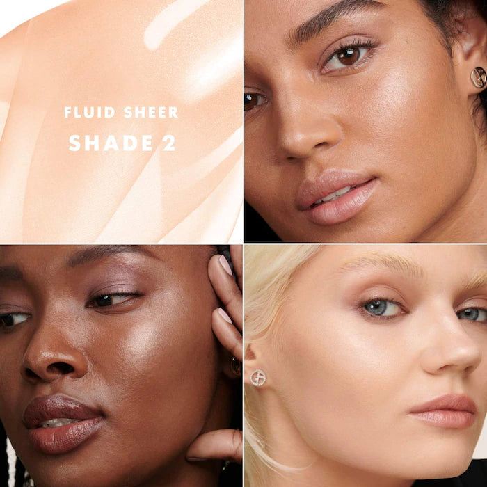 Armani Beauty Luminous Fluid Sheer Glow Enhancer - Natural Radiance Face Highlighter for Dewy Makeup Look | Perfect for Daytime Glow & Nighttime Highlighting