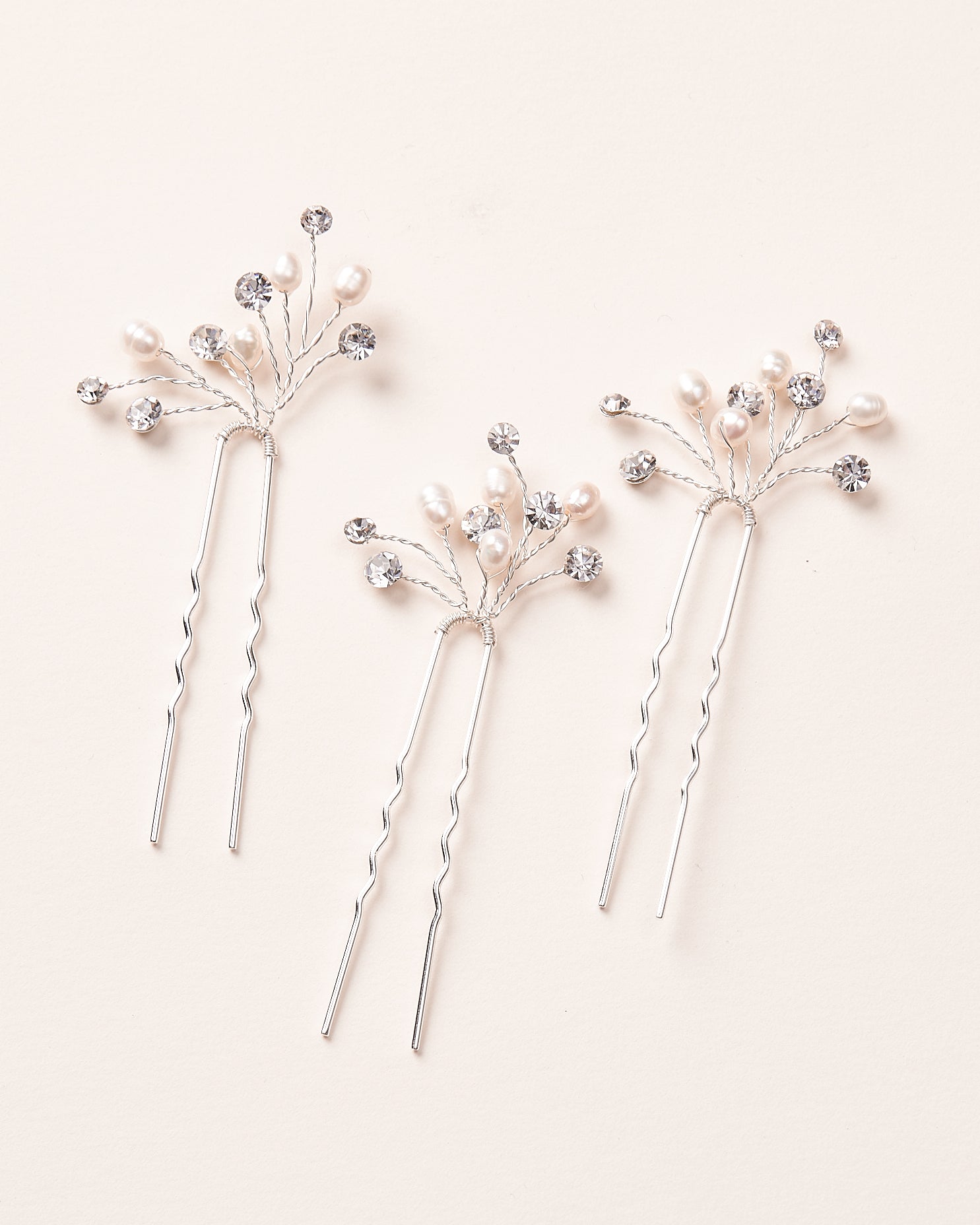 Freshwater Pearl Hair Pins for Women - Elegant Bridal Hair Accessories Set of 3 - Perfect for Weddings, Prom, Parties & Special Occasions