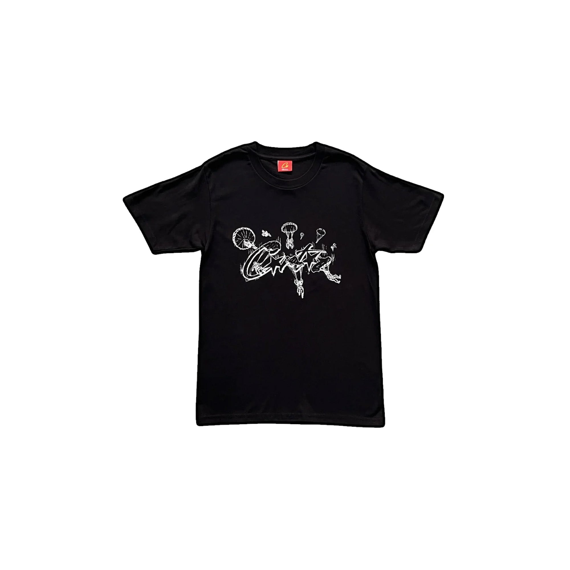 Corteiz Allstarz Skydiver T-Shirt for Men - Black Cotton Streetwear Tee | Casual Wear, Urban Fashion & Skydiving Enthusiasts