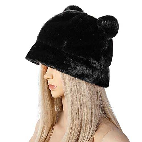 Stylish Furry Bucket Hat for Women & Men - Trendy Winter Fashion Accessory - Perfect for Outdoor Activities, Music Festivals & Streetwear