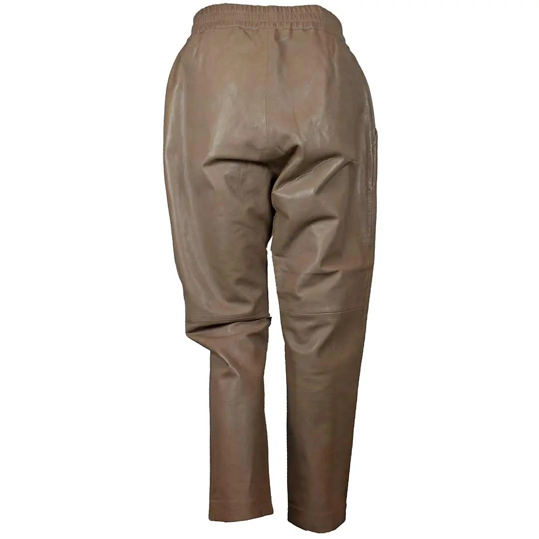 BOL Women's Casillo Genuine Leather Pants - High Waisted Slim Fit Faux Leather Trousers for Women, Perfect for Office, Night Out & Fall Winter Fashion