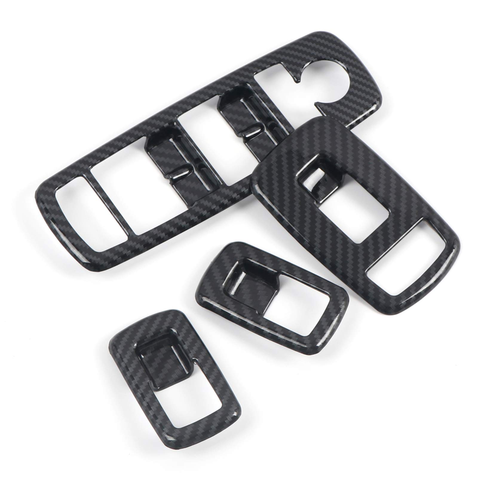 Carbon Fiber Interior Trim for Dodge Ram 1500 2019-2020 | ABS Window Switch Lift Button Cover Panel | Upgrade Your Truck Interior Styling