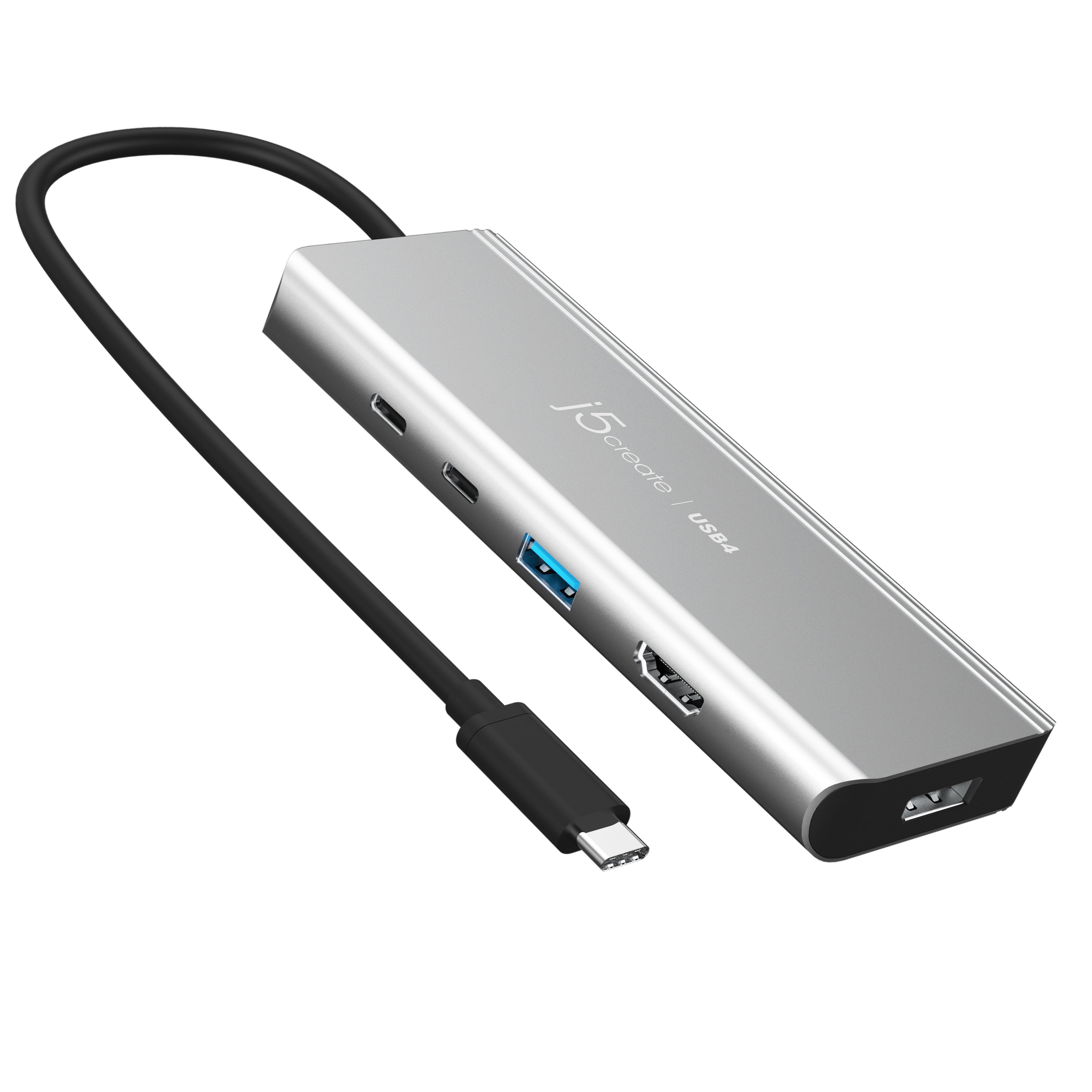 USB4® Dual 4K Multi-Port Hub - 7-in-1 Adapter with 100W PD, HDMI, USB-C, USB-A for MacBook Pro/Air, Dell XPS, iPad Pro - Perfect for Home Office & Video Conferencing