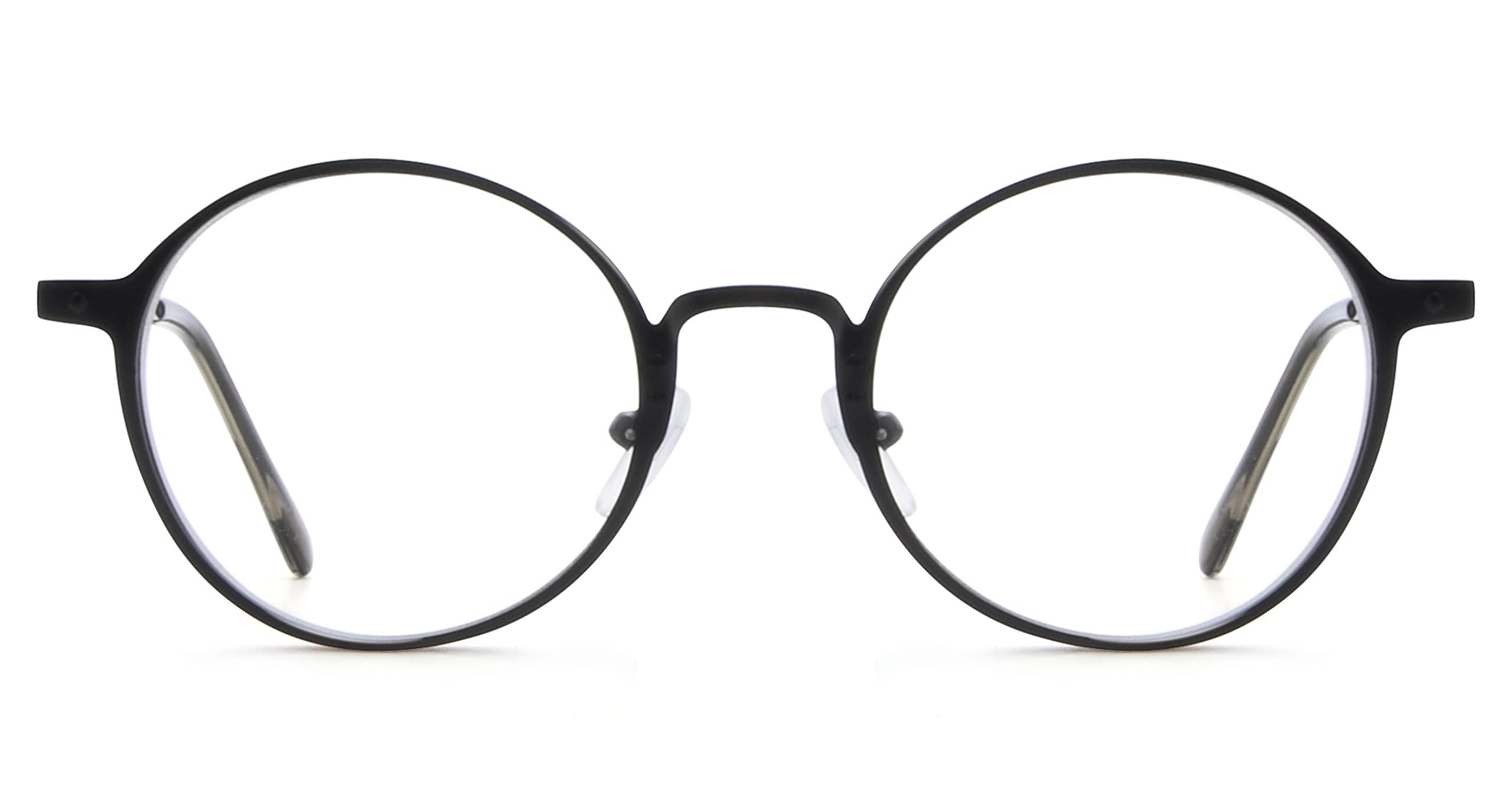 Reducblu Round Metal Reading Glasses for Women & Men - Lightweight Blue Light Blocking Readers with Clear Lens - Perfect for Office, Reading & Computer Work