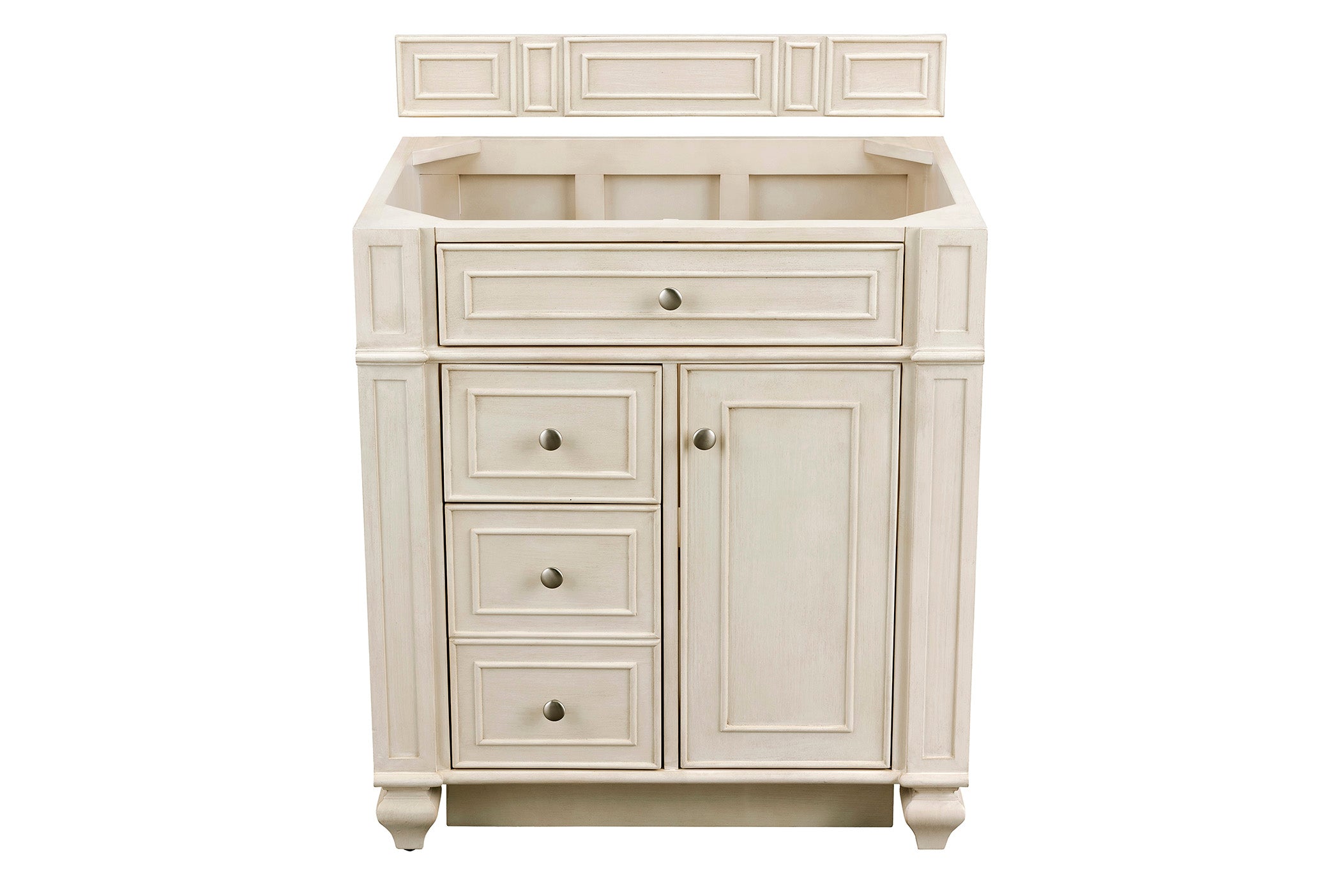 Bristol 30-Inch Single Bathroom Vanity in Vintage Vanilla - Perfect for Small Bathrooms & Powder Rooms | Rustic Farmhouse Style