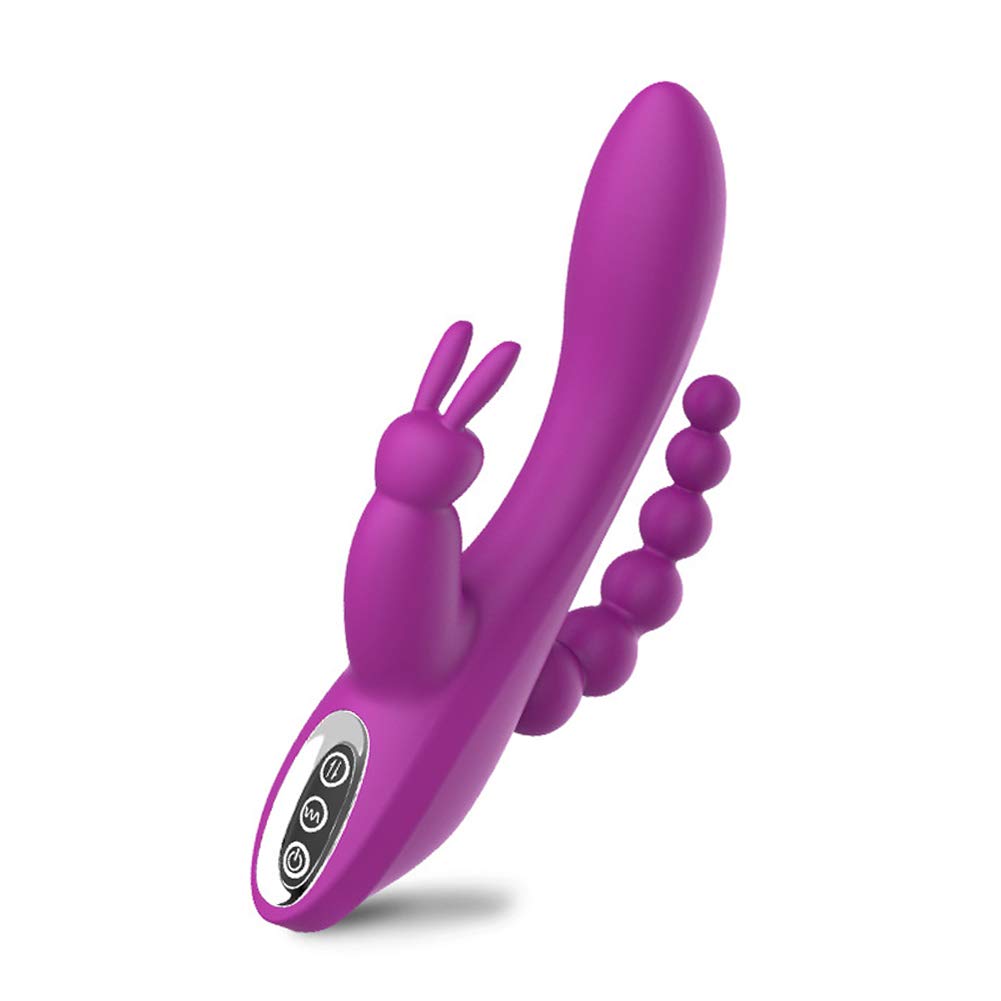 SXOVO 3-in-1 Rechargeable Rabbit Vibrator - G-Spot & Clitoral Stimulator with 7 Vibration Modes, Waterproof Silicone Adult Toy for Women & Couples (Purple) | Perfect for Solo Play, Couples Intimacy & Sensual Massage
