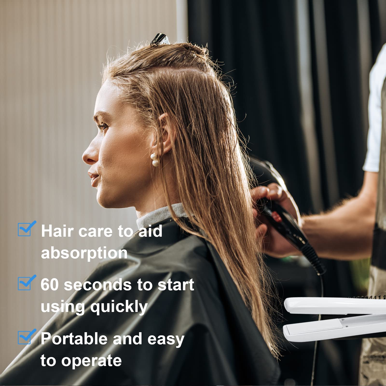 Elitzia ET1411 Flat Hair Iron for Hair Coloring & Repair - 15.8F Professional Salon Styling Tool for Damaged Hair Treatment - Perfect for Home Use & Salon Styling (Layflat Design)