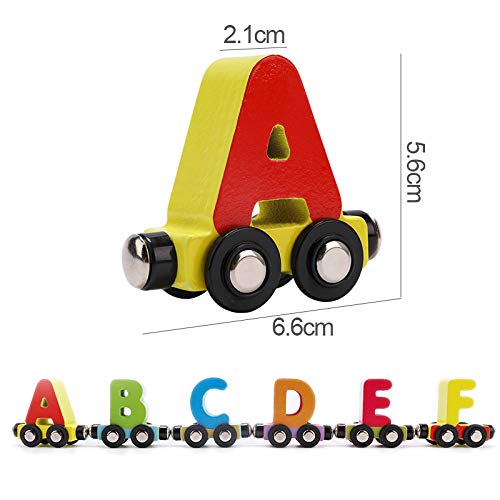 Wooden Magnetic Alphabet & Number Train Set for Kids – Early Learning Educational Toy for Toddlers | Perfect for Preschool Playtime & Montessori Activities