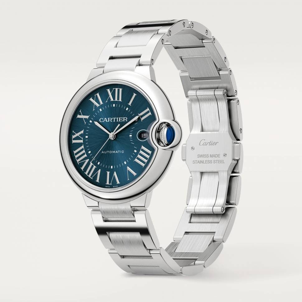 Cartier Ballon Bleu 40mm Stainless Steel Men's Luxury Watch - Perfect for Business, Formal Events & Gift Giving