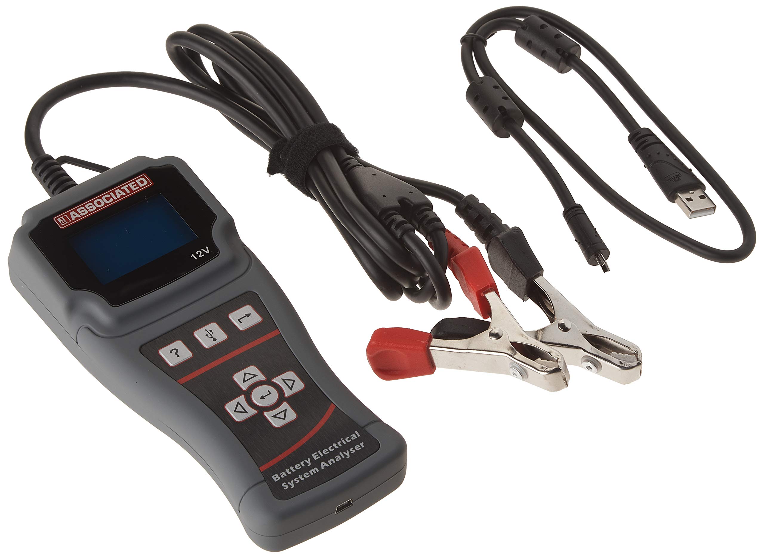 Associated Equipment 12-1012 Hand Held Battery and Electrical System Tester with USB Printer Cable & Software CD - Perfect for Automotive Diagnostics, Fleet Maintenance, and DIY Car Repairs