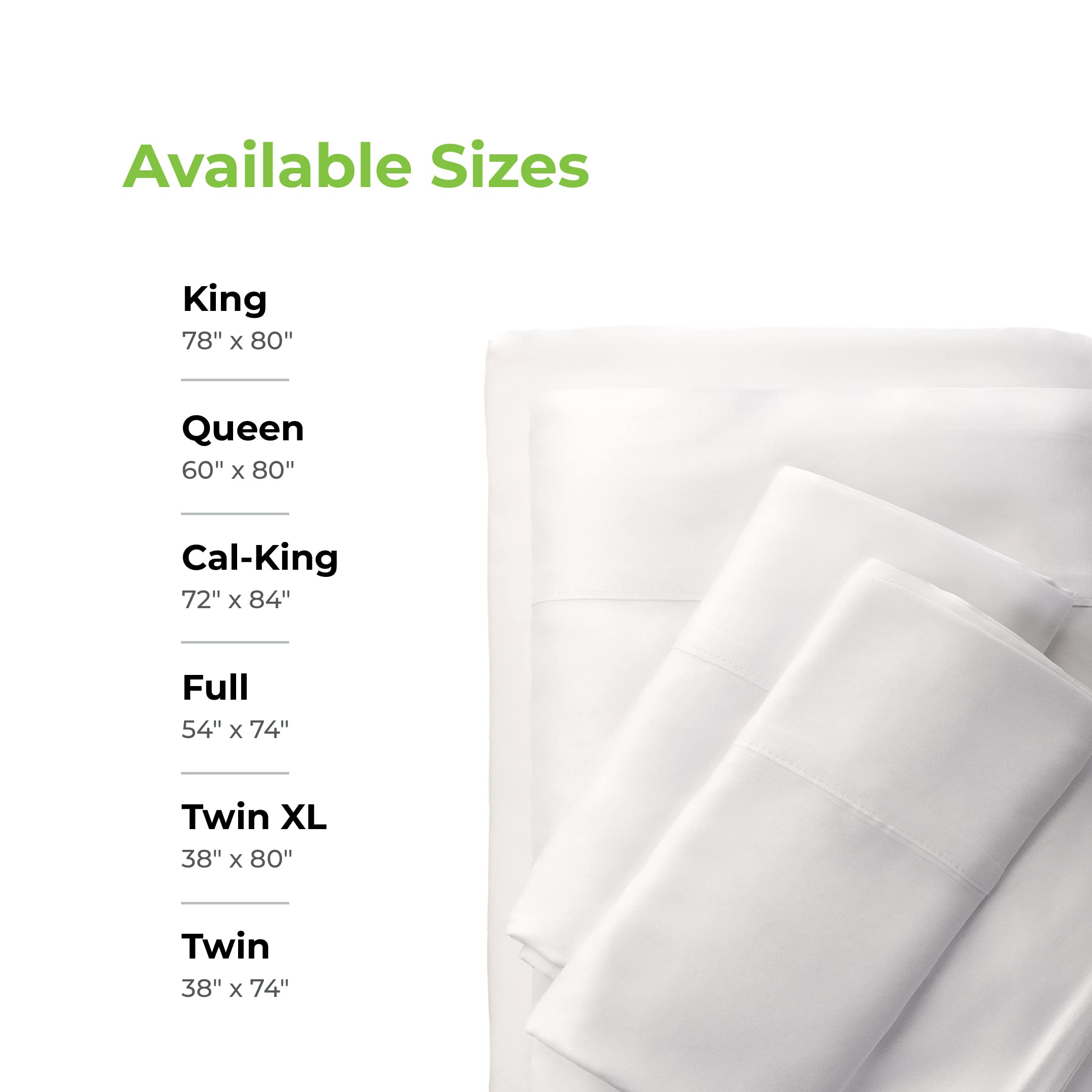 Cariloha Classic 4-Piece Twill Sheet Set - Full Size White Cooling Bamboo Sheets for Hot Sleepers with Corner Bands | Breathable & Soft Bedding for Summer Nights & All-Season Comfort
