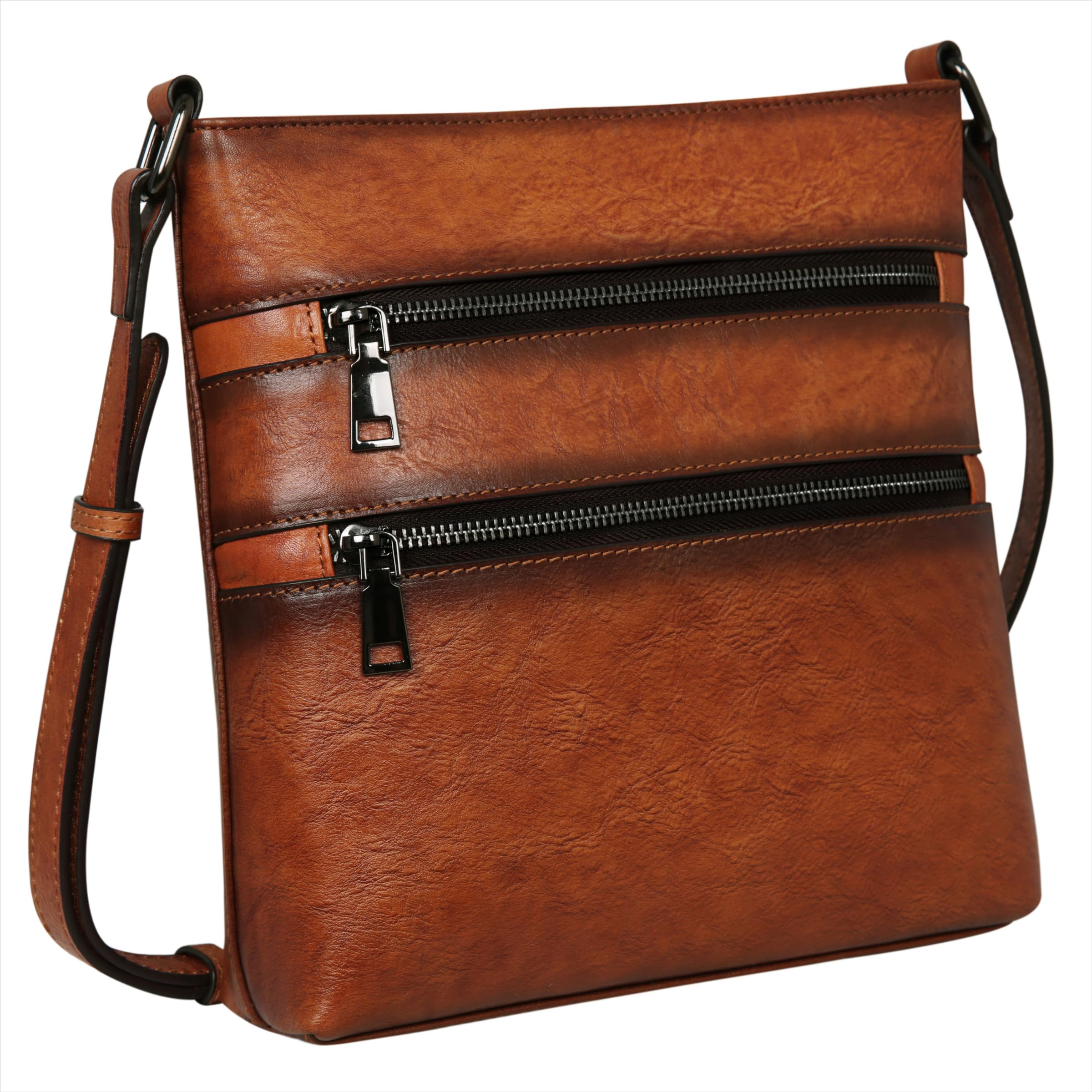 **Iswee Genuine Leather Crossbody Bags for Women – Stylish Multi-Pocket Purse for Everyday Use, Travel & Work**