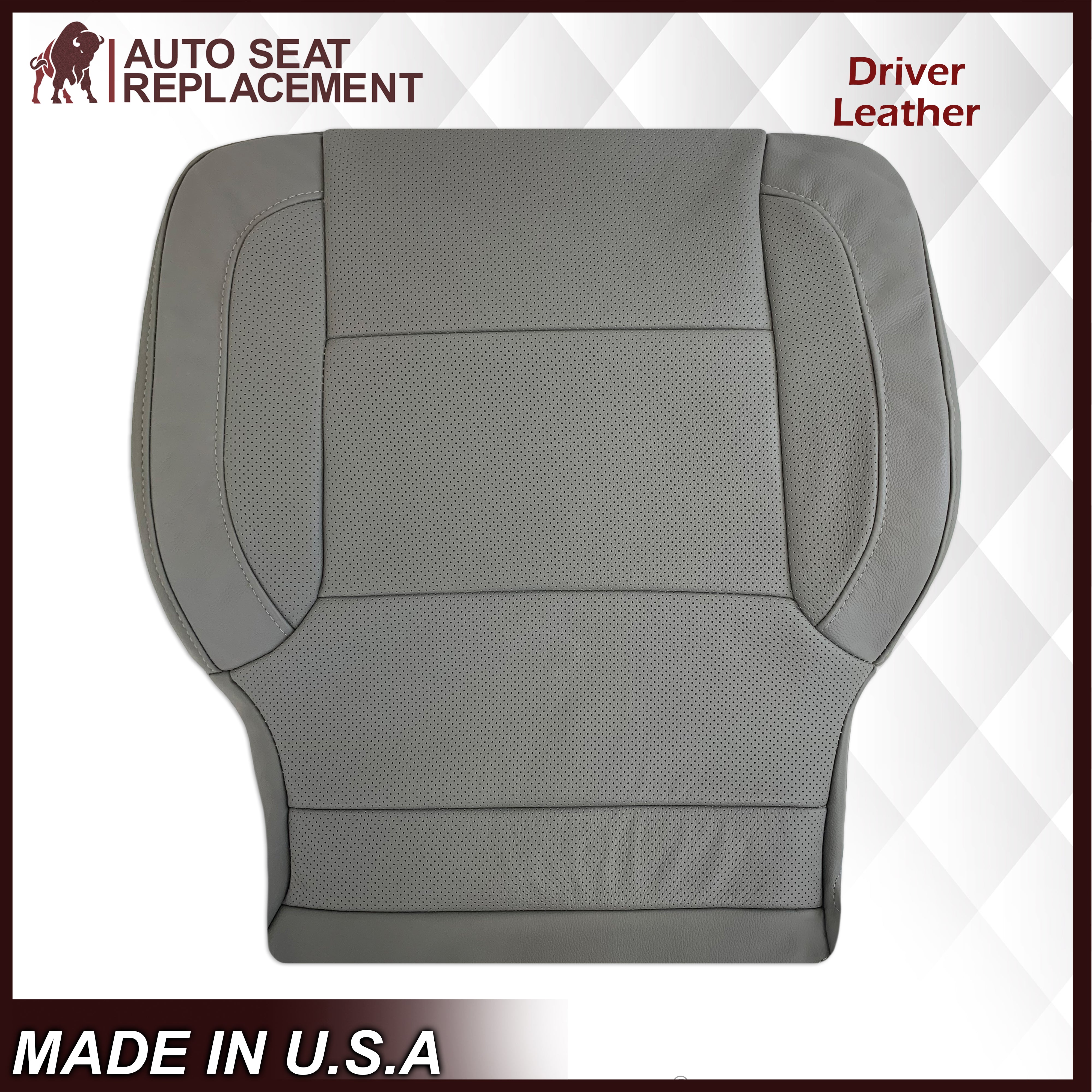 2014-2019 Chevy Silverado Tahoe Suburban & GMC Yukon Perforated Leather Seat Covers - Black, Gray or Tan - Premium Replacement Seat Covers for Comfort & Style - Perfect for Road Trips, Daily Commute & Truck Enthusiasts