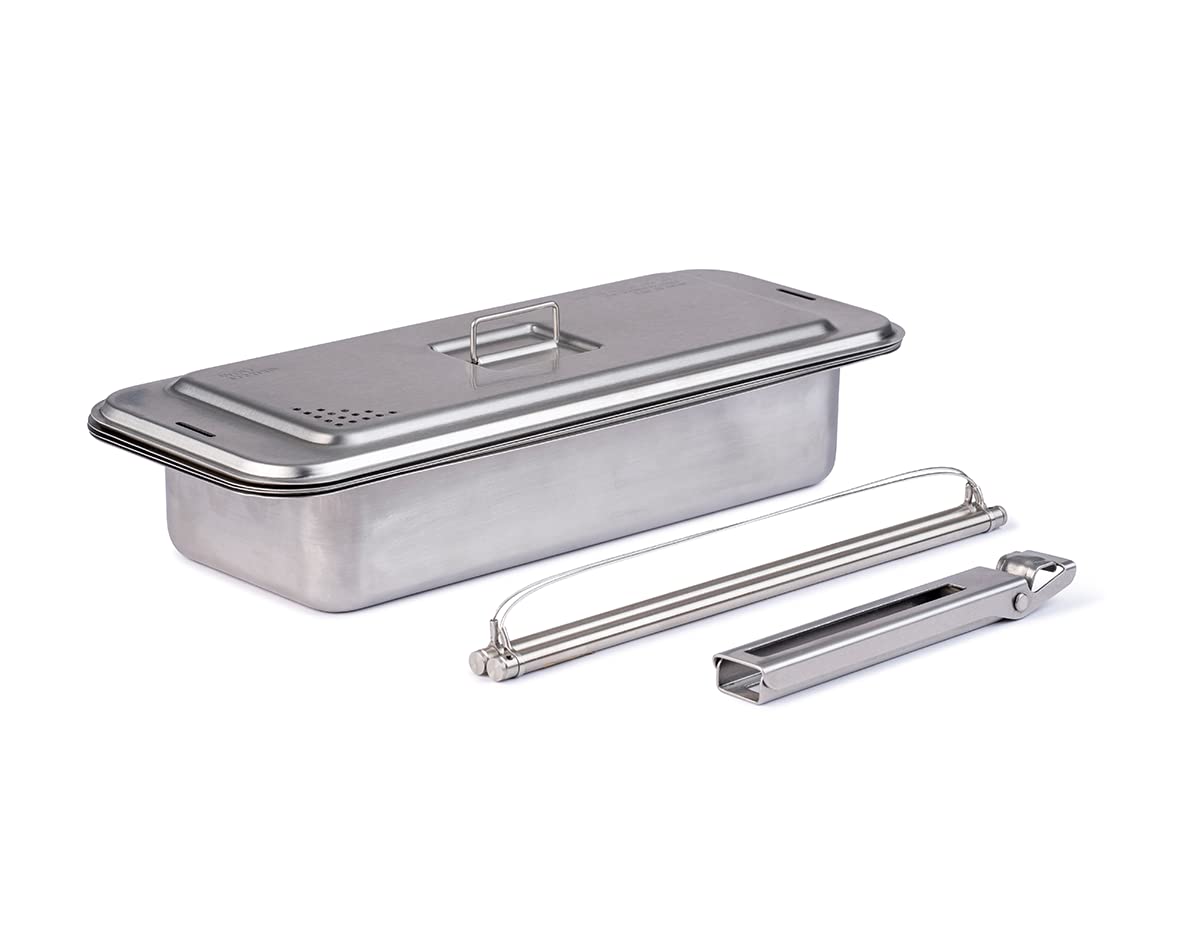 Wolf Grizzly Camp Cook Set - Premium Stainless Steel Open Fire Cookware for Camping, Backpacking & Outdoor Adventures | Durable Campfire Cooking Gear for Hiking, Picnics & Survival Trips